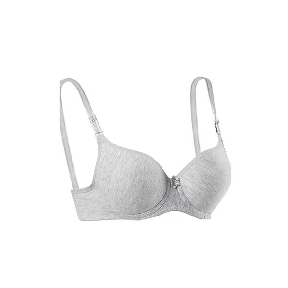 Silikonlu Desteksiz Telli Düz Boş Sütyen Gri ürün görseli 1