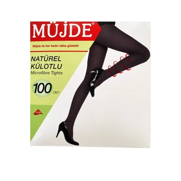 6 Adet Siyah 100 Denye Kalın Kışlık Külotlu Çorap Opak Naturel Esnek 6'lı Paket - Resim 2