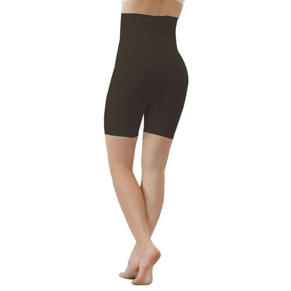 Mideli Uzun Paçalı Bayan Korse 11005 - Siyah - Resim 2