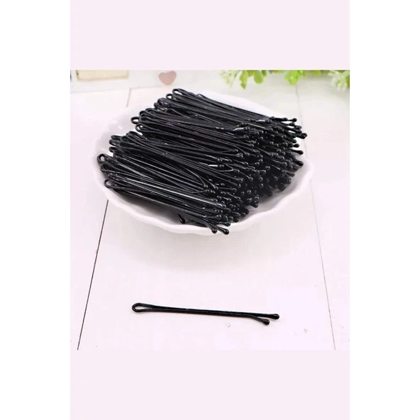 50 Adet Siyah Tel Toka 1.inci Kalite Çelik Tek Toka Black - Resim 7