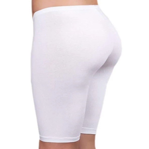 Kadın Kısa Tayt Beyaz - 3007A ürün görseli 1