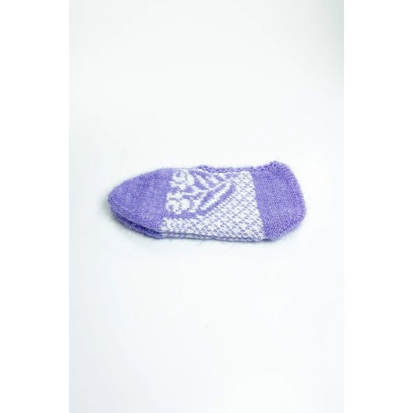 2 Çift El Örgüsü Kışlık Şık Kadın Yün Patik Set 3 - Resim 3