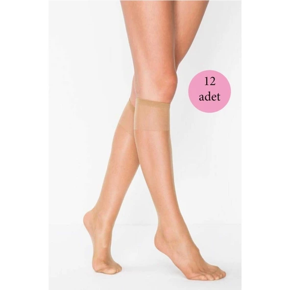 12 Adet Süper Ince 15 den Mat Pantolon Çorabı Bronz ürün görseli