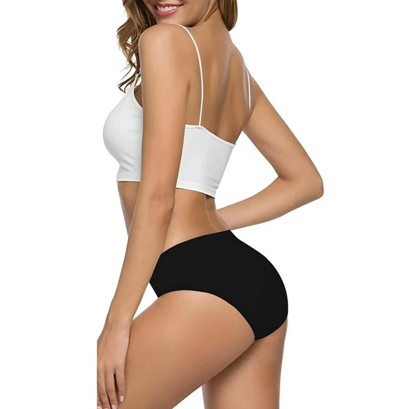 7 Adet Kadın Dikişsiz Lazer Kesim Esnek İz yapmayan Külot S4 - Resim 2