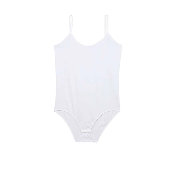 İp Askılı Kadın Çıtçıtlı Body Beyaz ürün görseli