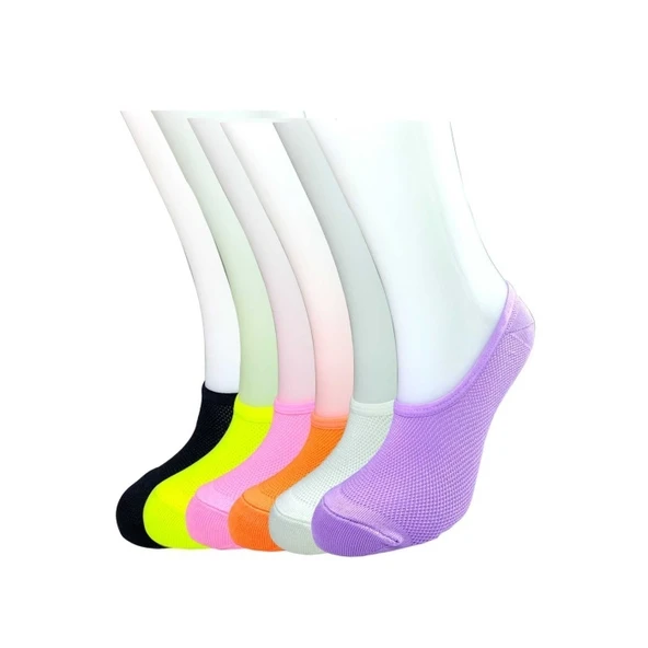 6 Adet Canlı Renk Kadın Spor Babet Çorap ürün görseli
