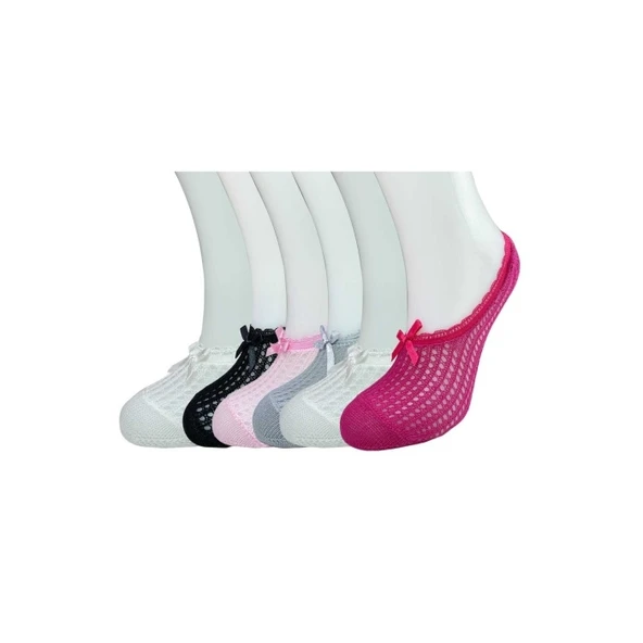 6 Adet Fiyonklu File Kadın Babet Çorap ürün görseli