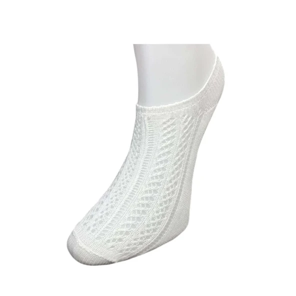12 Adet Kadın Sneaker Dantelli File Pamuklu Yumuşak Çorap - Resim 5