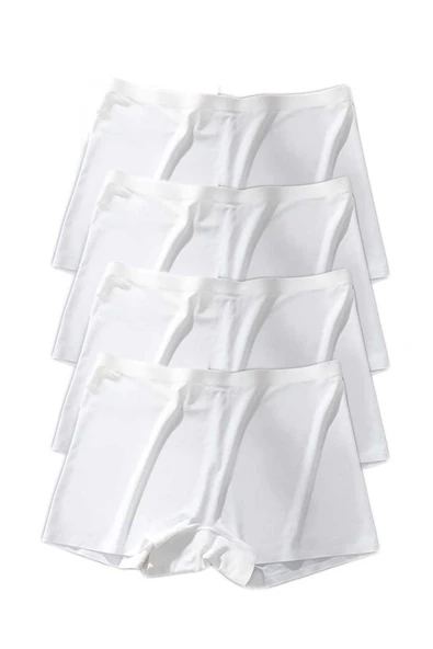 4 Adet Kadın Dikişsiz Görünmez İz Yapmaz Mini Şort Boxer Beyaz - Resim 2