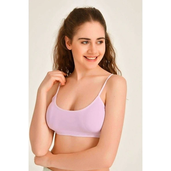 Pedli İp Askılı Gri ve Pembe Büstiyer 2 adet - Resim 3