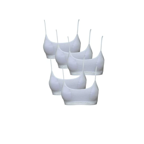 Pedli İp Askılı Beyaz Büstiyer 5 adet ürün görseli