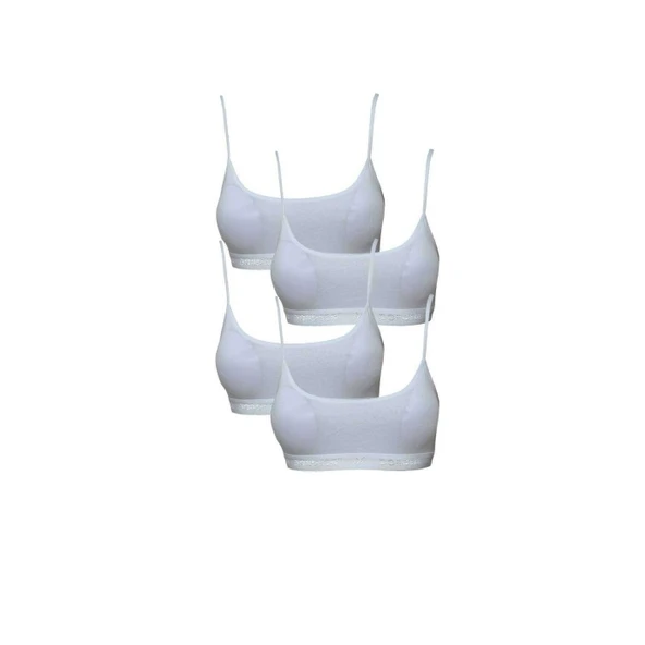 Pedli İp Askılı Beyaz Büstiyer 4 adet ürün görseli