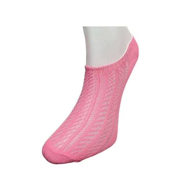 12 Adet Kadın Sneaker Dantelli File Pamuklu Yumuşak Çorap - Resim 7