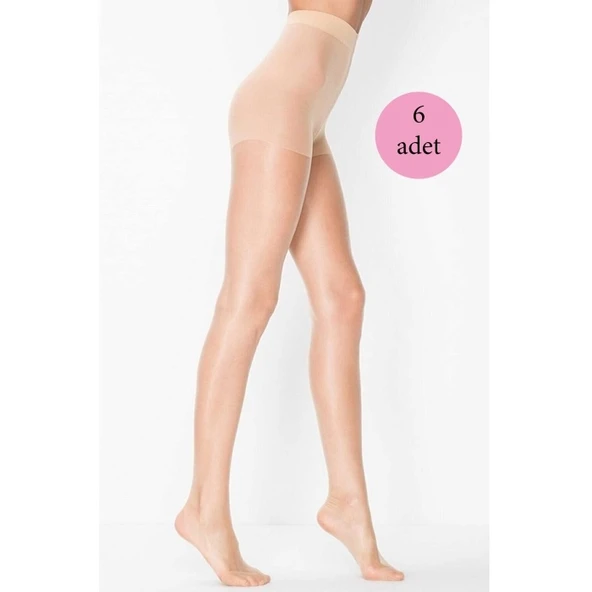 6 Adet Kadın Super İnce Mat 15 Den Külotlu Çorap Açık Ten ürün görseli