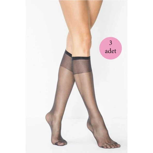 3 Adet Süper Ince 15 den Mat Pantolon Çorabı Siyah ürün görseli