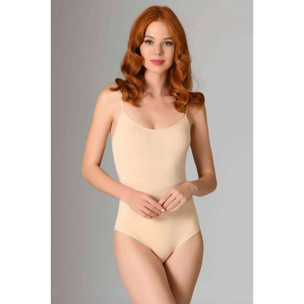 İp Askılı Kadın Çıtçıtlı Body Ten Rengi ürün görseli