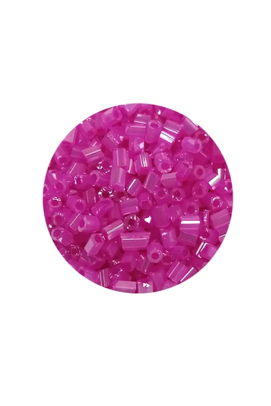 Kesme Cam Boncuk 2mm - 60 Gram - Şeffaf Fuşya - BNC363 - Resim 2
