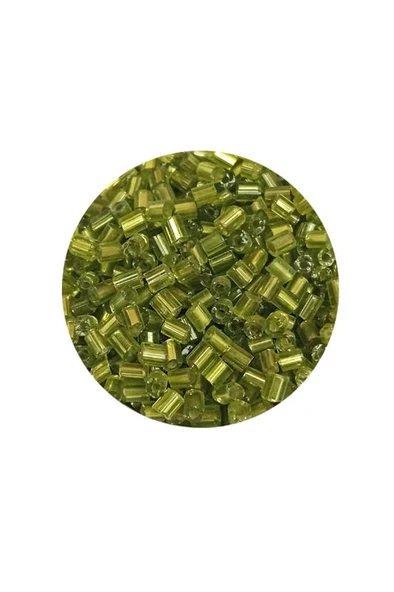 Kesme Cam Boncuk 2mm - 60 Gram - Şeffaf Çimen Yeşili - BNC393 - Resim 2