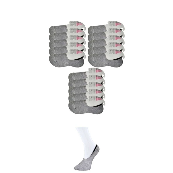 Gri Kadın Babet Çorap 15 çift ürün görseli