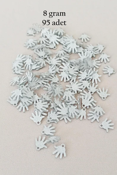 Oya Abiye Bileklik Kolye Pleksi Metalik Plastik Pul Gümüş Renk 8 gram 95 adet - BNC519 ürün görseli