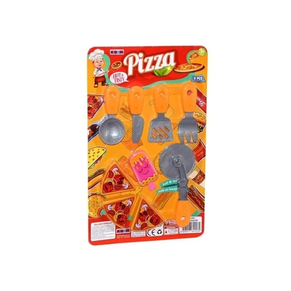 Küçük Pizza Oyuncak Seti 40x25 cm 9 parça ürün görseli