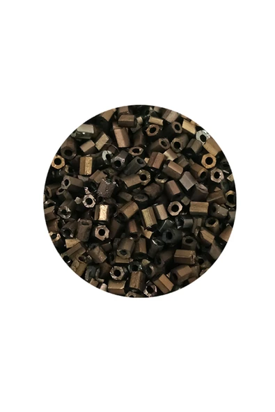 Kesme Cam Boncuk 2mm - 20 Gram - Mat Kahverengi -BNC348 - Resim 2