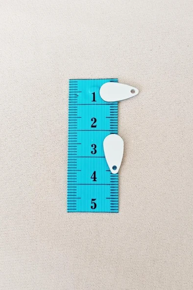 Oya Abiye Bileklik Kolye Pleksi Metalik Plastik Pul Gümüş Renk 8 gram 50 adet - BNC531 - 2