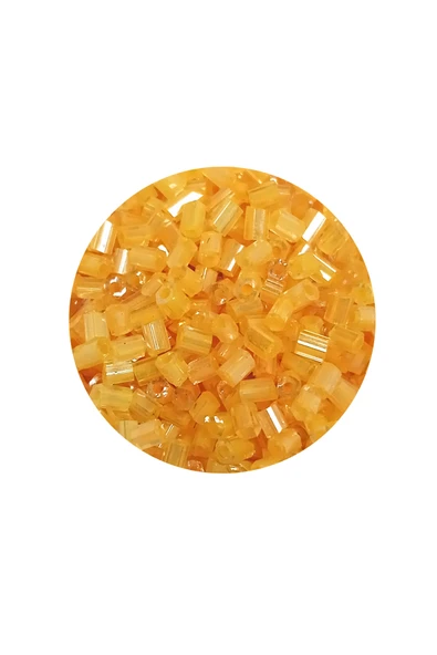 Kesme Cam Boncuk 2mm - 20 Gram - Şeffaf Koyu Sarı -BNC313 - Resim 2