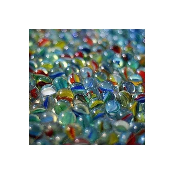 100 Adet Karışık Renk Cam Misket Bilye Oyuncak Cam Bilya Gülle - Resim 4
