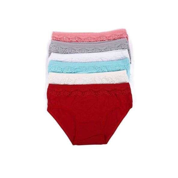 6 adet Kız Çocuk Dantelli Kız Bikini 408 ürün görseli