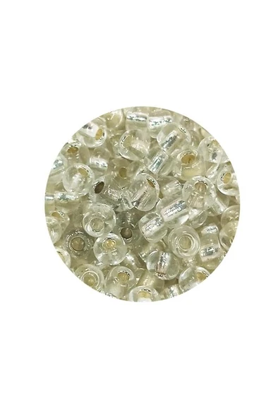 Dökme Cam Kum Boncuk Büyük Boy (6/0) 4 mm - 20 Gram - Şeffaf - BNC86 - Resim 2