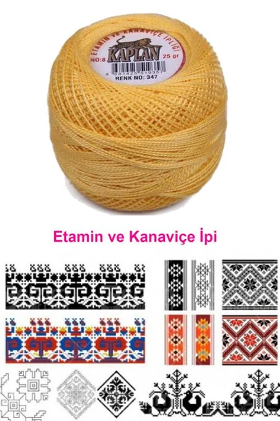 Kaplan Etamin Ve Kanaviçe İpi 8 No Kod/Renk: 347 - Royaleks - Resim 2