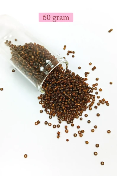 Dökme Cam Kum Boncuk (11/0) 2 mm - 60 Gram - Çok Koyu Turuncu - BNC064 ürün görseli