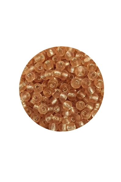 Dökme Cam Kum Boncuk (8/0) 3 mm - 60 Gram - Şeffaf Bal Rengi - BNC184 - 2