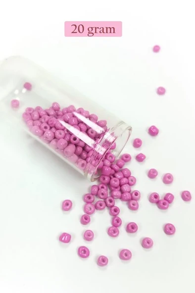 Dökme Cam Kum Boncuk Büyük Boy (6/0) 4 mm - 4 Renk - Toplam 80 Gram - BNC410 - Resim 2