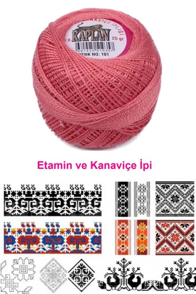 Kaplan Etamin Ve Kanaviçe İpi 8 No Kod/Renk: 101 - Royaleks - Resim 2