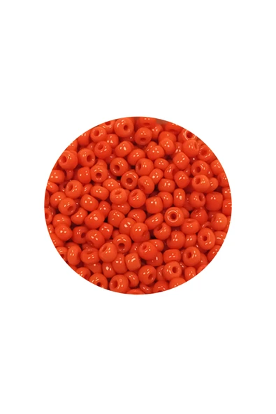 Dökme Cam Kum Boncuk (11/0) 2 mm - 20 Gram - Turuncu - BNC013 - Resim 2