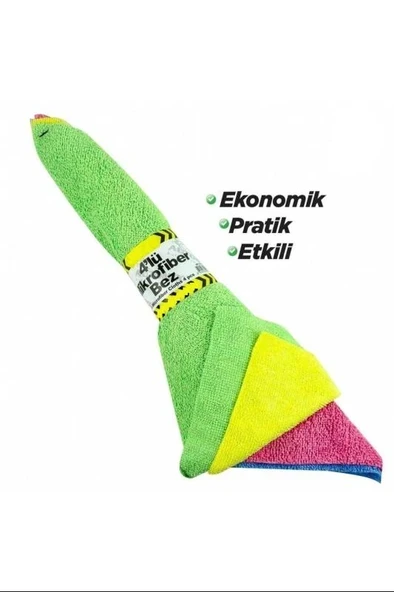Mikrofiber Bez 30x30 cm 4'lü Royaleks-K-87 ürün görseli 1
