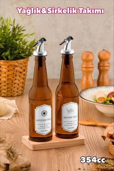 2 Adet Standlı Yağlık Yağdanlık Takımı Royaleks-YST354 ürün görseli 1