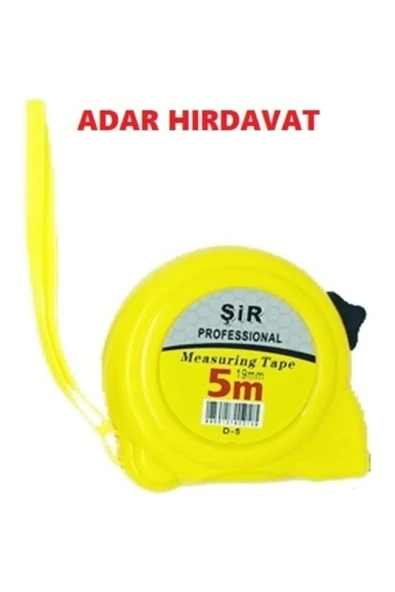 Şerit Metre Sarı Siyah Profesyonel 3x19Mm Royaleks-ÖZŞ-8879 ürün görseli 1