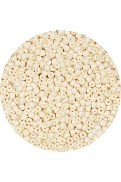 Beyaz Renk 4 mm Yaklaşık 660 adet / 60 gram Cam Boncuk Oya Yazma Bileklik ve Kolye - Resim 3