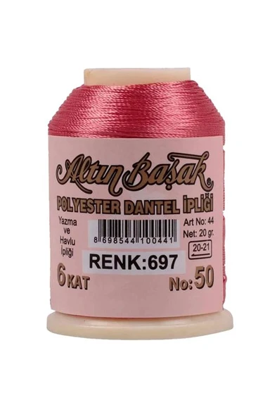 3 Adet Altınbaşak Oya ve Dantel İpi 20 gr - Royaleks - No: 697 - 035 - 015 - Resim 3