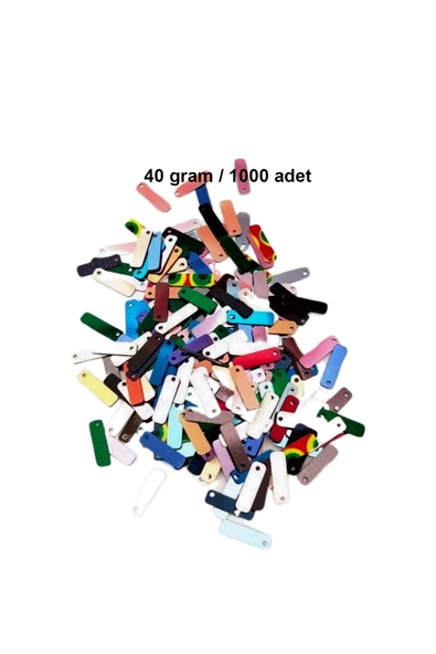 Karışık Renkler 15 x 5 mm Dantel Oya Yazma Halhal Abiye Lazer Kesim Pul 1000 adet / 40 gram ürün görseli