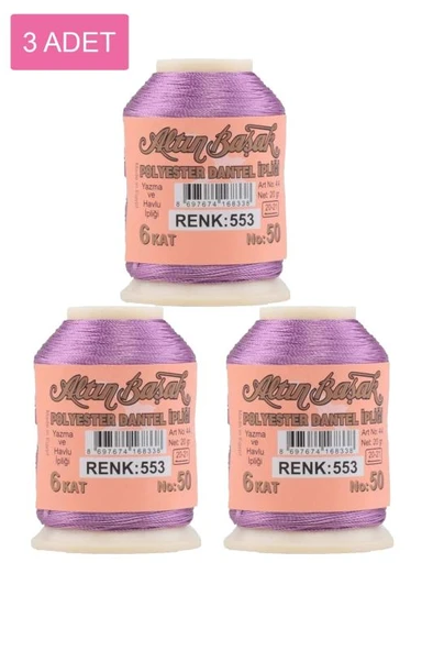 3 Adet Altınbaşak Oya ve Dantel İpi 20 gr - Royaleks - No: 553 ürün görseli