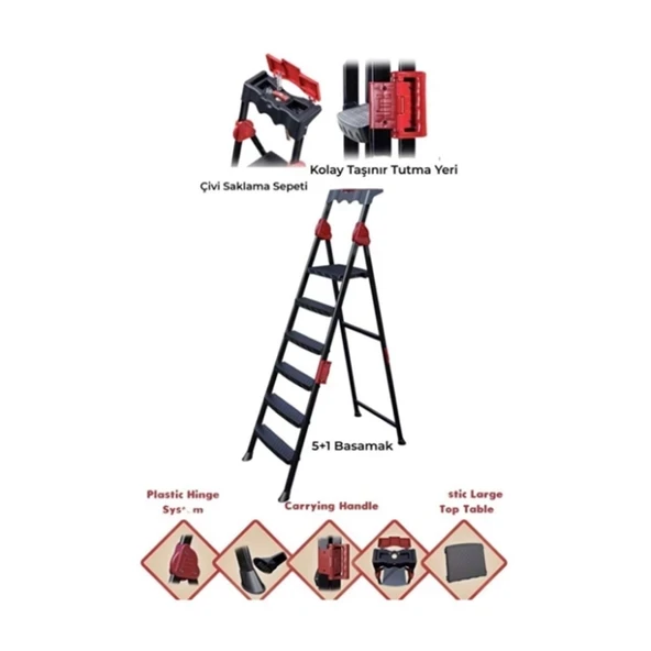 Strong Merdiven 5+1 Pratik Royaleks-STRONG51 ürün görseli 1