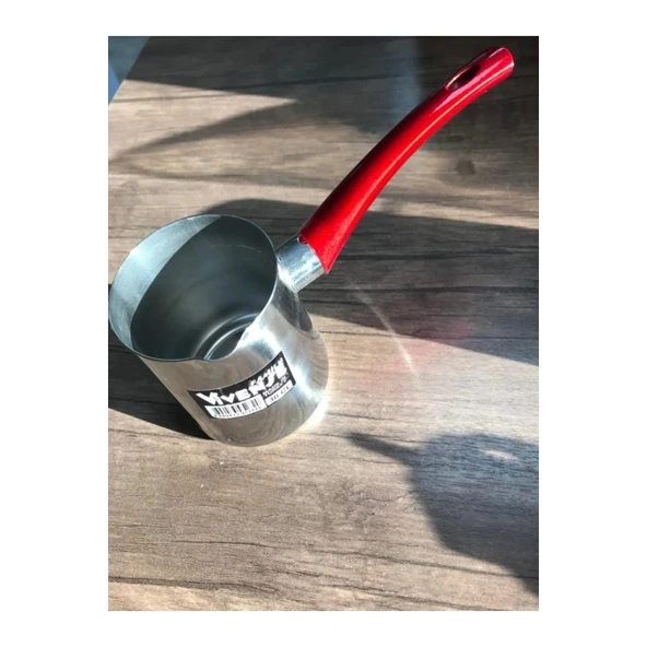 Paslanmaz Çelik Cezve 300 Ml Kahve Pişirim Cezvesi Bakalit Saplı Royaleks-VVs100 - 4