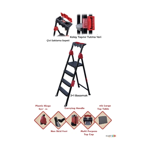 Strong Merdiven 3+1 Basamaklı Merdiven Royaleks-STRONG31 ürün görseli