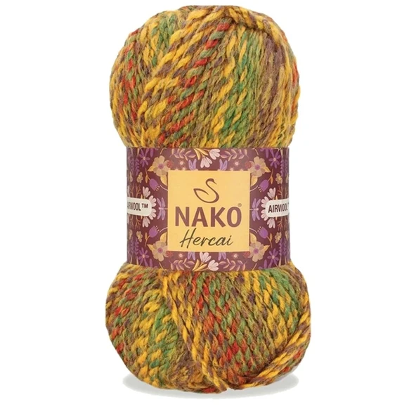 5 Adet Hercai Ebruli Hırka Kazak Atkı Bere El Örgü İpi Yünü 7252 - 2