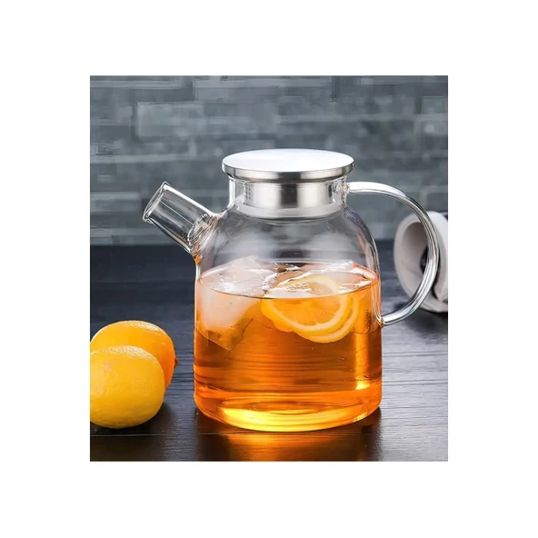 Çelik Kapaklı Borosilikat Cam Demlik 1500ML Royaleks-CM-2003 ürün görseli