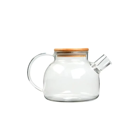 Bambu Kapaklı Borosilikat Cam Demlik 1000ml Royaleks-CM-2000 ürün görseli